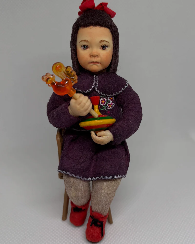 Коллекционная ватная ёлочная игрушка «Маришка»