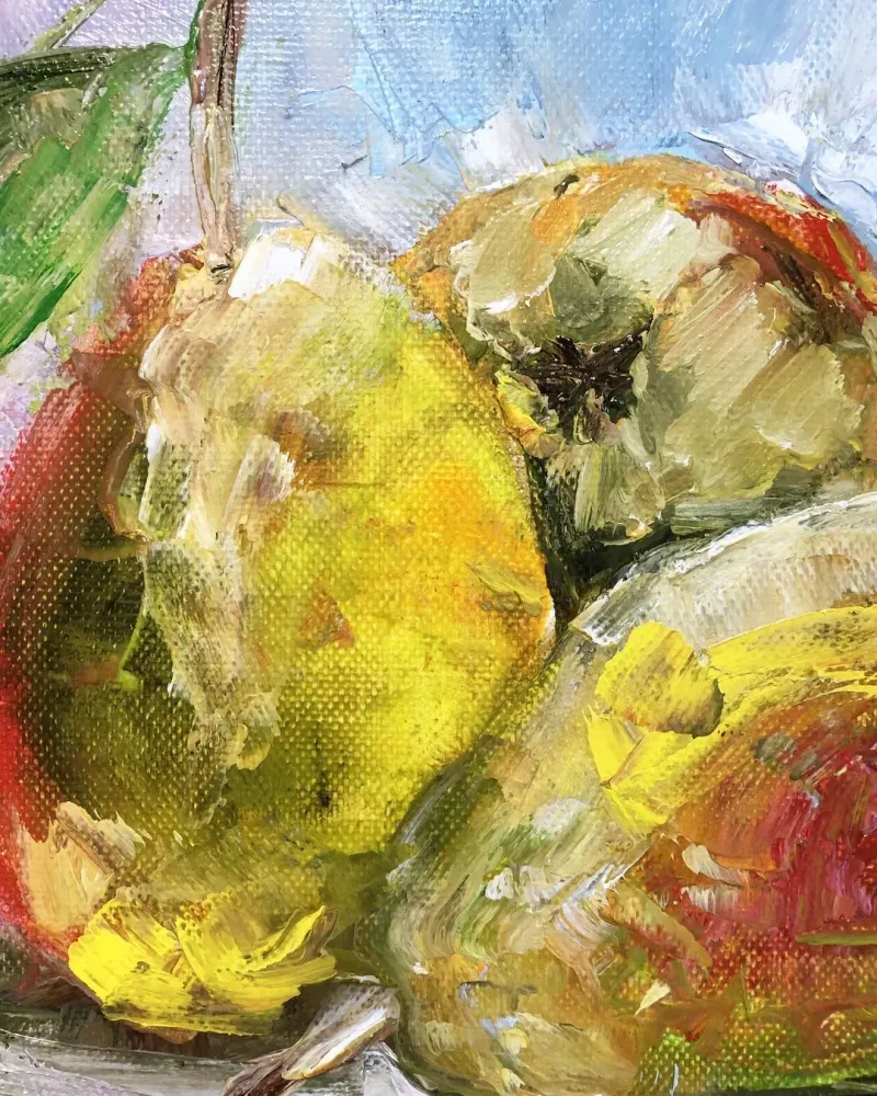 Груши. Картина маслом 20×20 см — 20×20 см