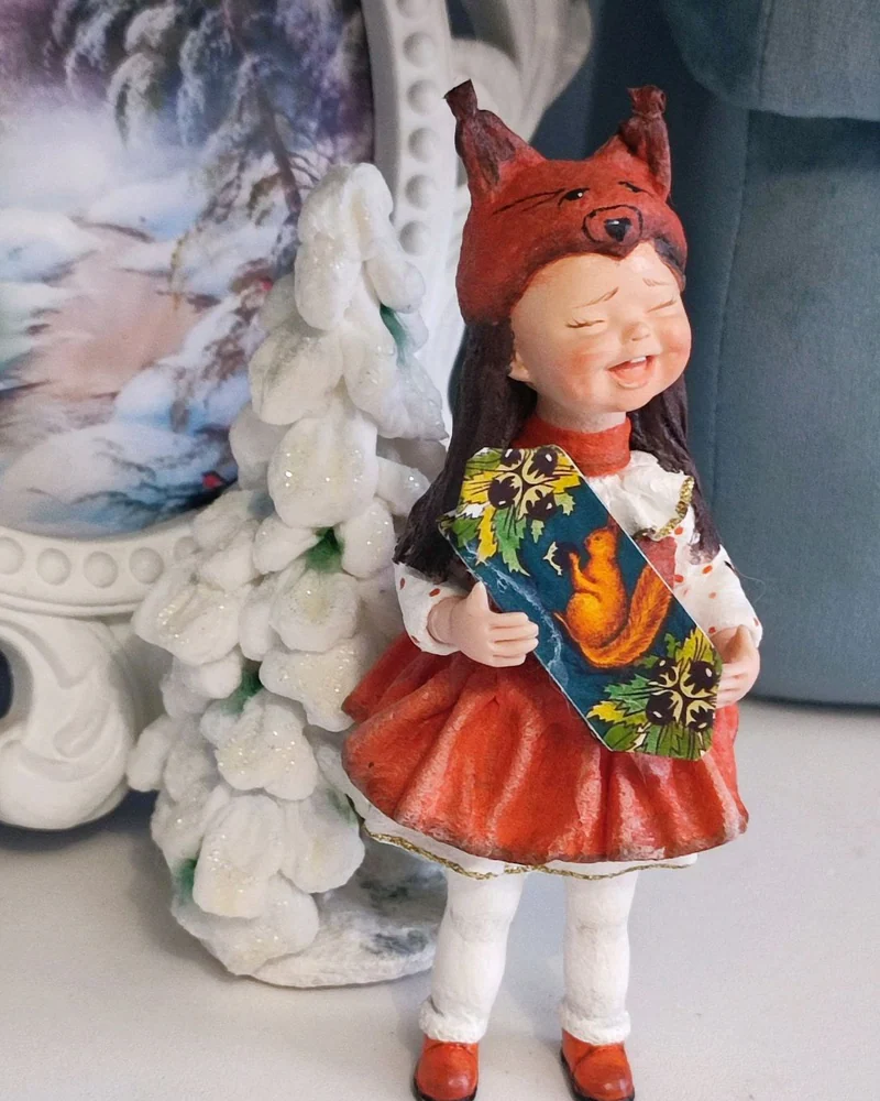 Ёлочная игрушка из ваты