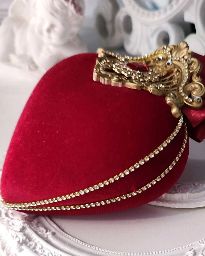 Ёлочная игрушка "Сердце", цвет красный