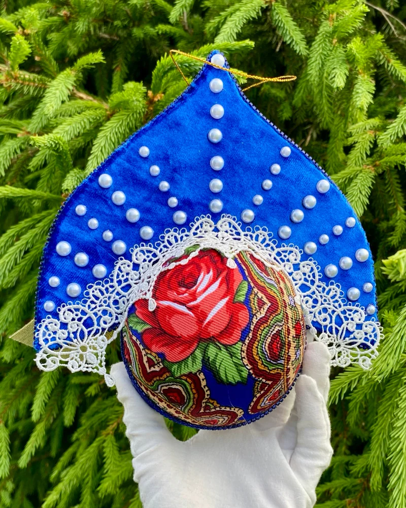 Ёлочная игрушка большая из коллекции Кокошники «Снежная королева»