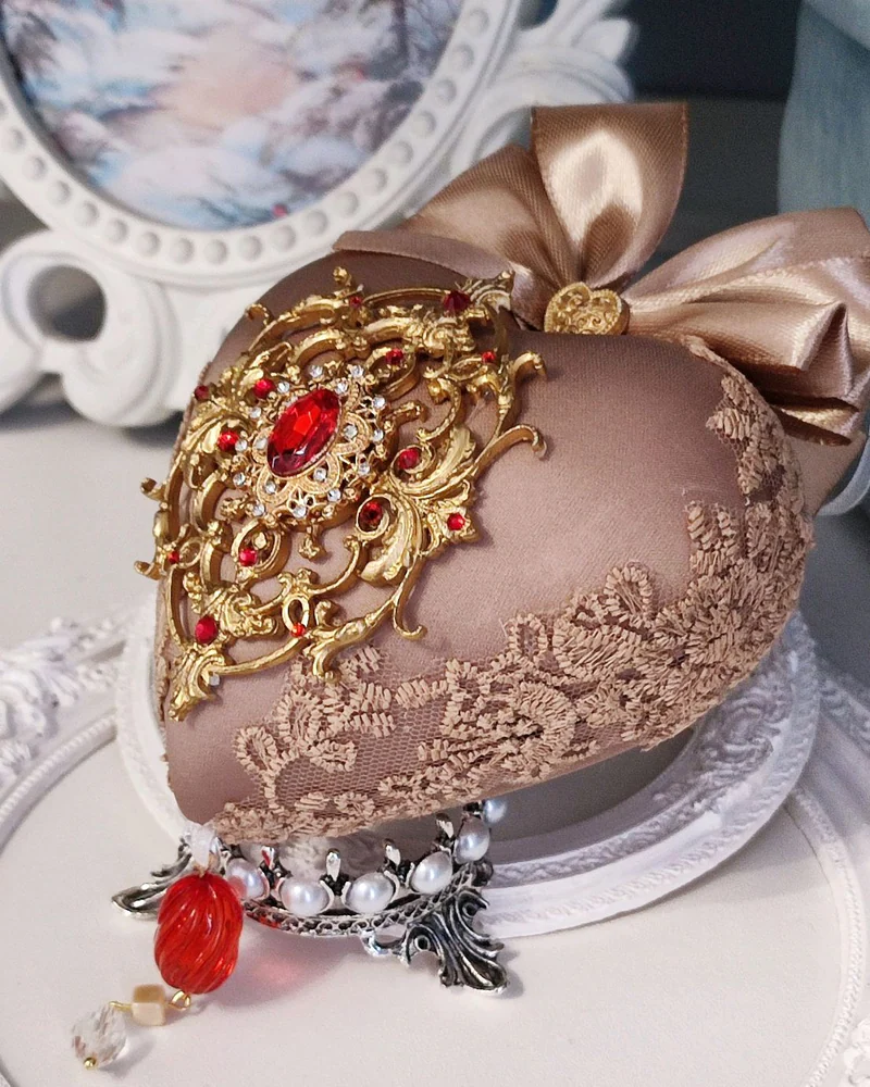Ёлочная игрушка "Сердце", цвет шоколад