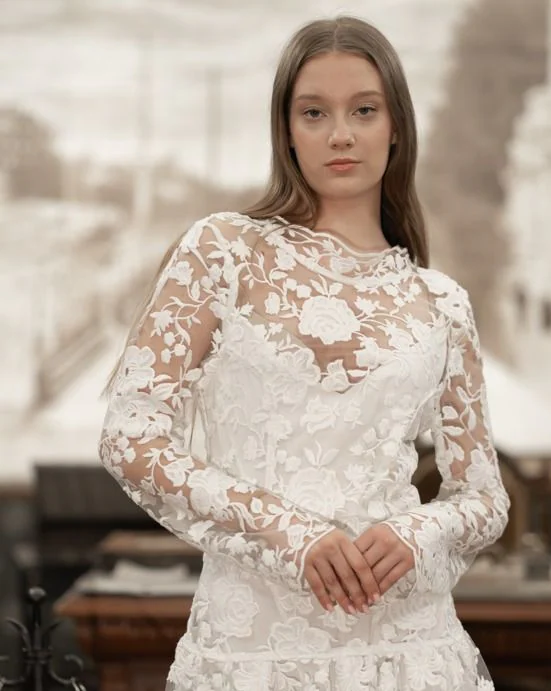 Кружевное платье Берегиня, хлопок