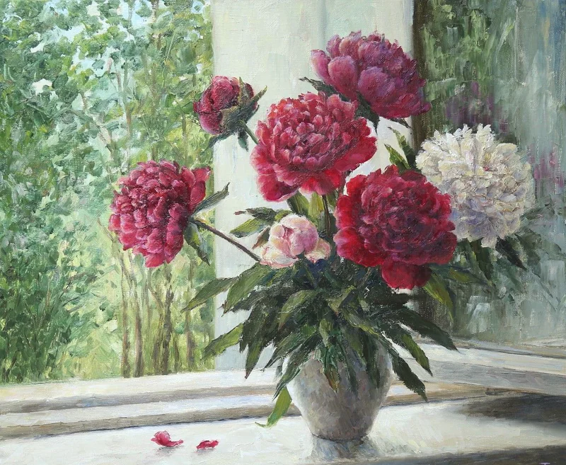 Картины с пионами
