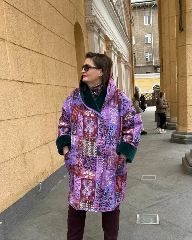 Стеганое пальто из хлопка «Волшебный цветок» — Основной