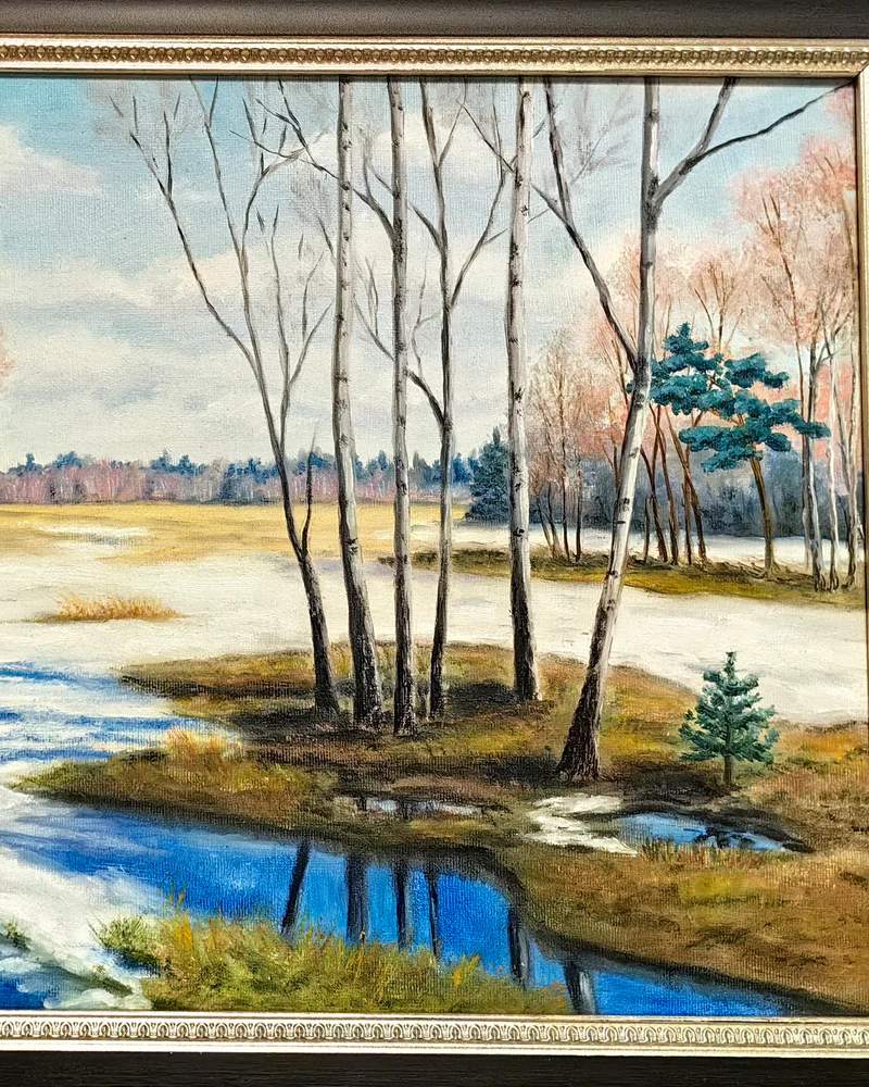 Картина маслом "Апрель", 30х40