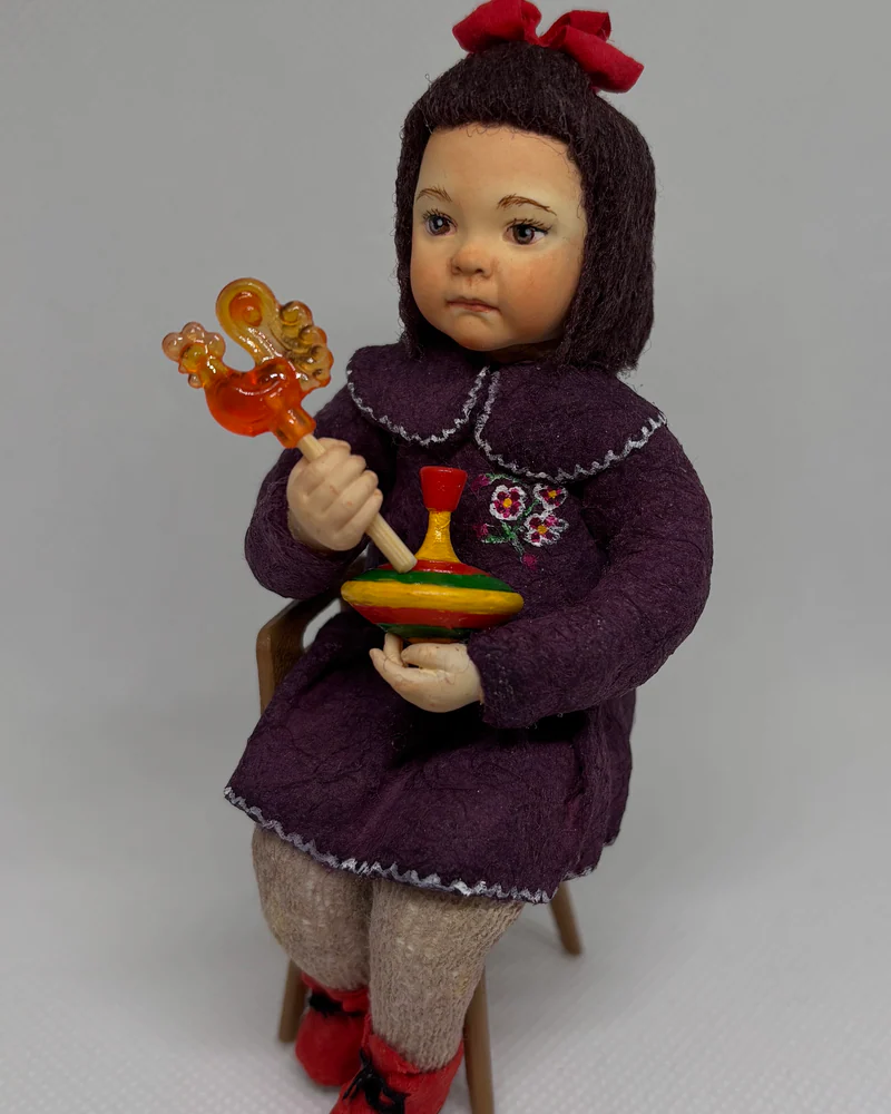 Коллекционная ватная ёлочная игрушка «Маришка»
