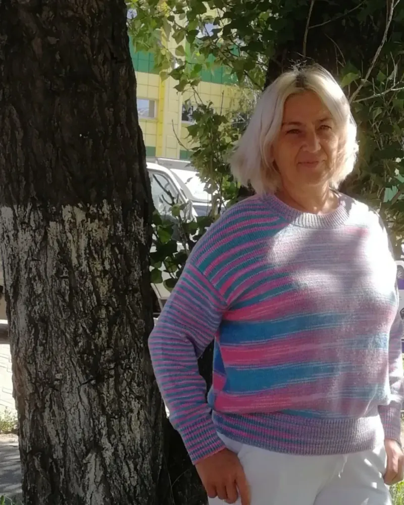 Джемпер оверсайз из итальянской пряжи — Розово-голубой меланж