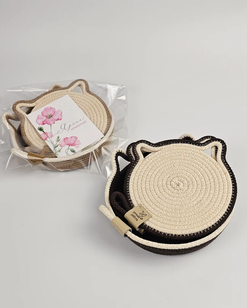 Салфетка кошка д11-12см