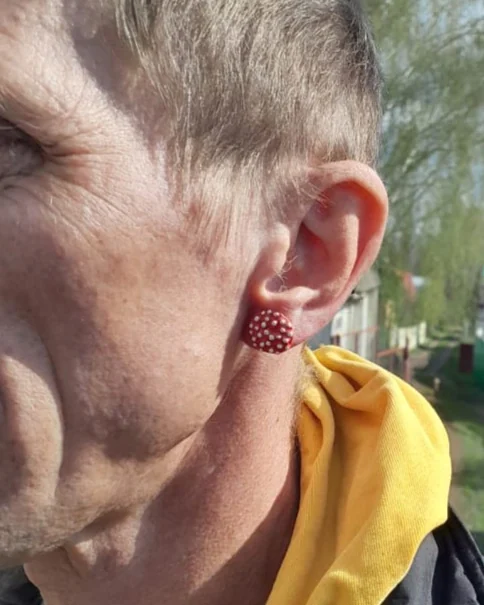 серьги мухомор — серьги мухомор