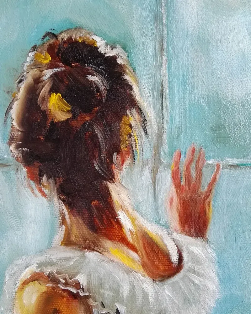 Жду тебя. Картина маслом 30×50 см — 30×50 см