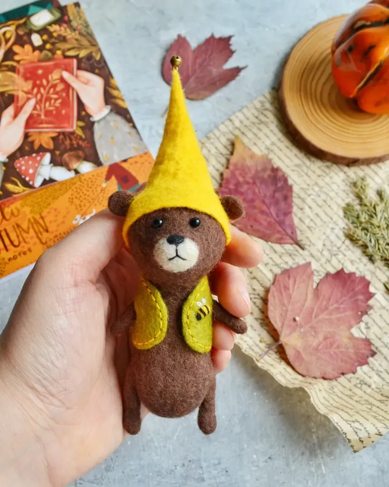 Валяные игрушки: мышонок, мишка, кролик — Ручная работа