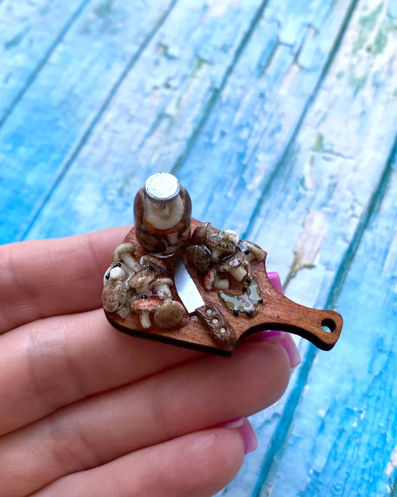 Кукольная Миниатюра «Домашние заготовки Грибы 🍄‍🟫»