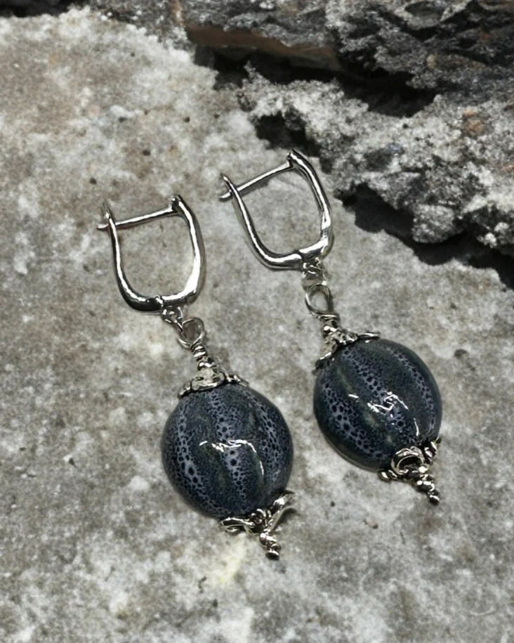 Серьги с керамикой