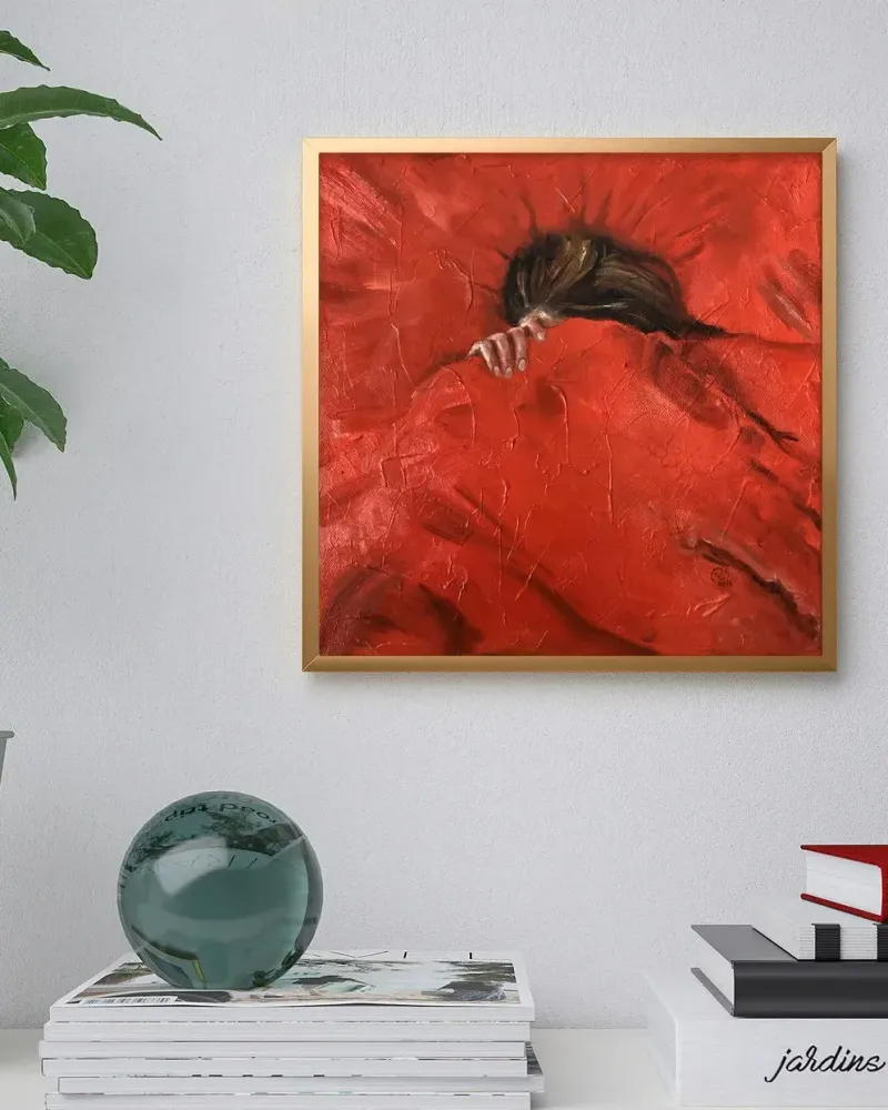 Спящая девушка. Картина маслом 30×30 см — 30×30 см