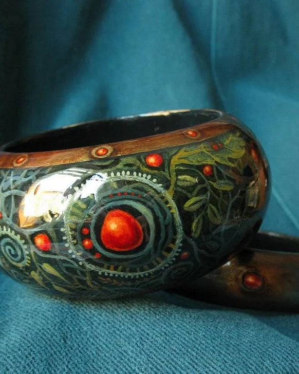 Браслеты с росписью В глубине леса