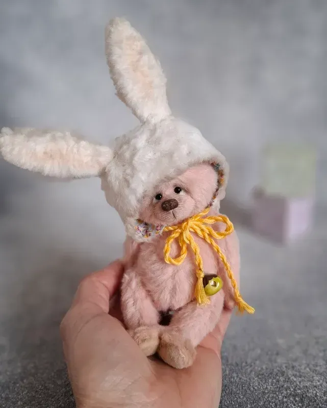 Мишка Тедди Эмили, розовый, 14 см