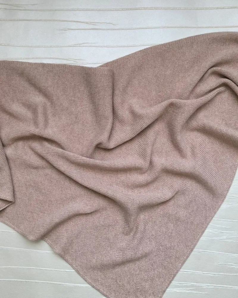 Косынка из кашемира — Бежево-розовый меланж