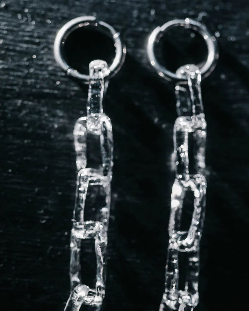 Серьги из стекла Холод