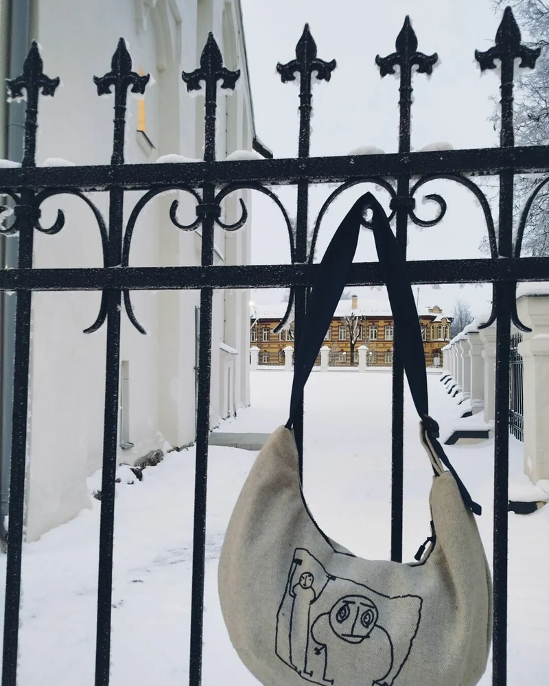 Сумка с историей из парусины