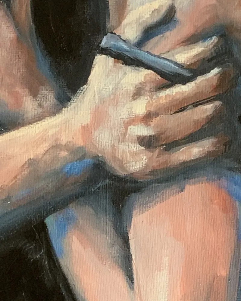 Поцелуй. Картина маслом 40×50 см — 40×50 см