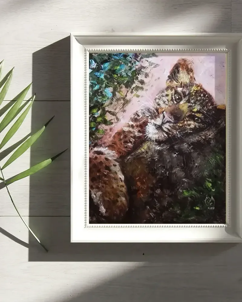 Леопард. Картина маслом 40×50 см — 40×50 см