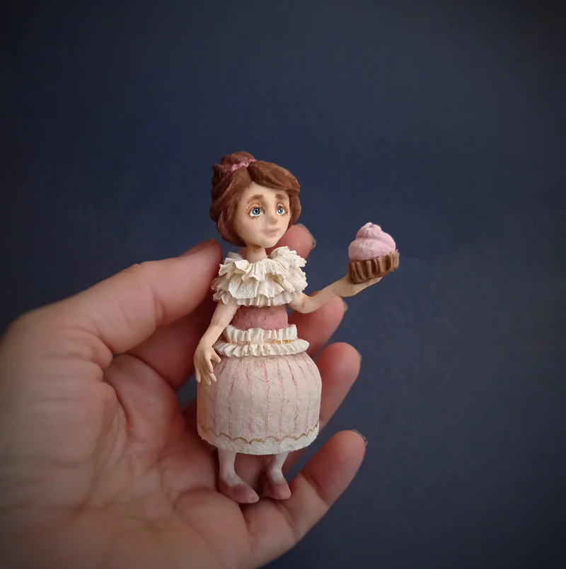 Фея кофейных чашечек (бежевая)