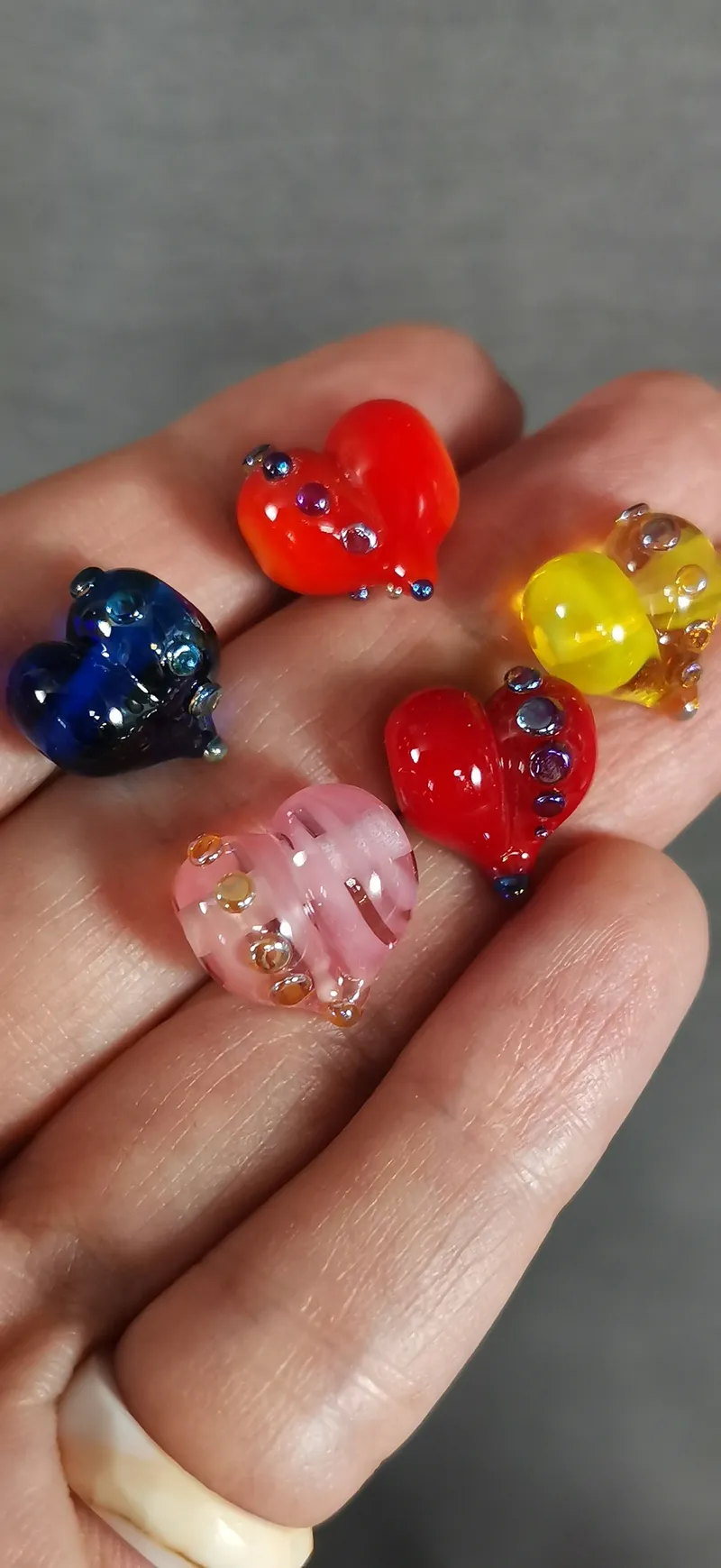 Кулон «Сердечко» из муранского стекла, красный