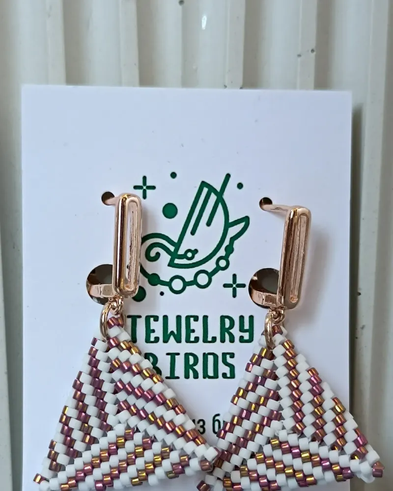 Серьги-треугольники — Леопардовые