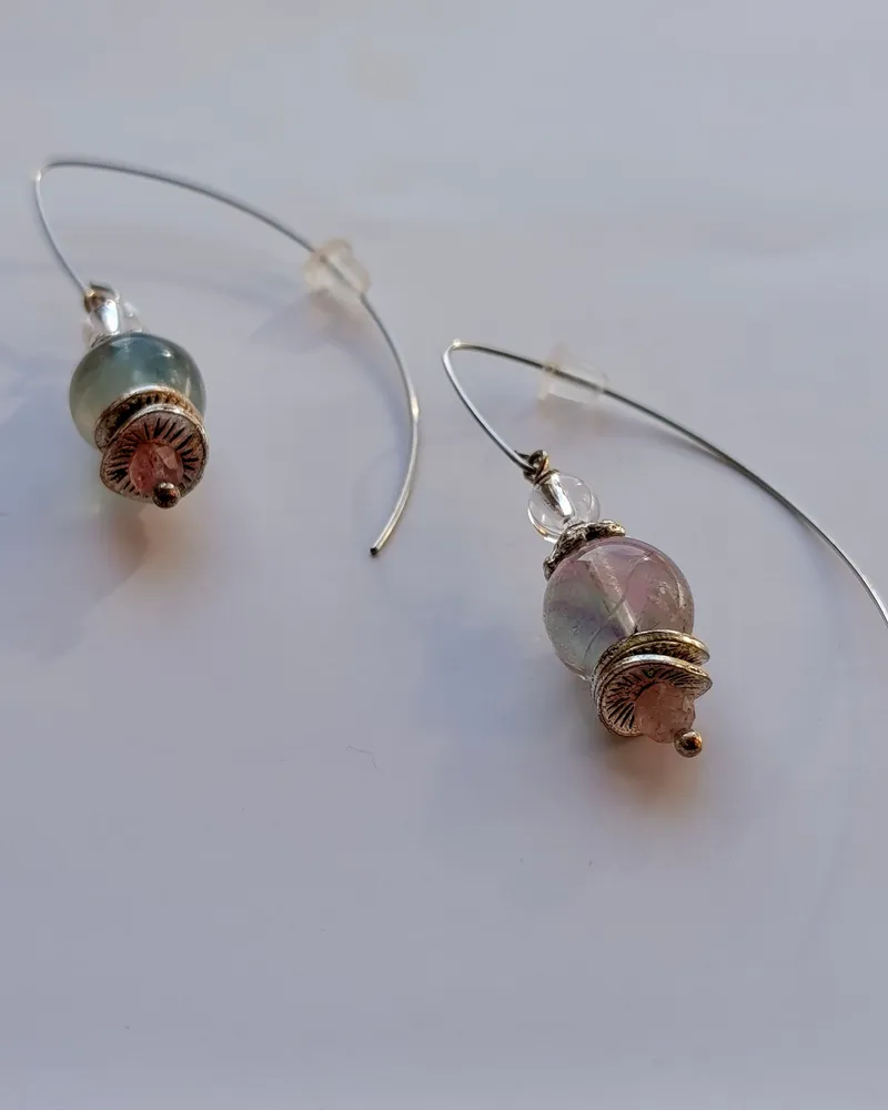 Серьги из флюорита