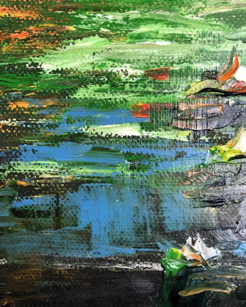 Лилии. Картина маслом 20×20 см — 20×20 см