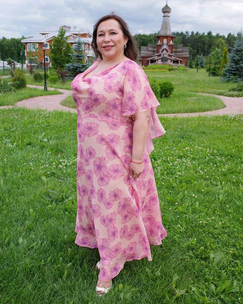 Шифоновое платье Анемоны, вискозный шелк Италия