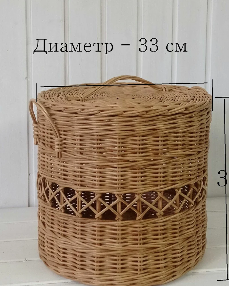 Плетеные корзины для хранения — Овальная с ручками