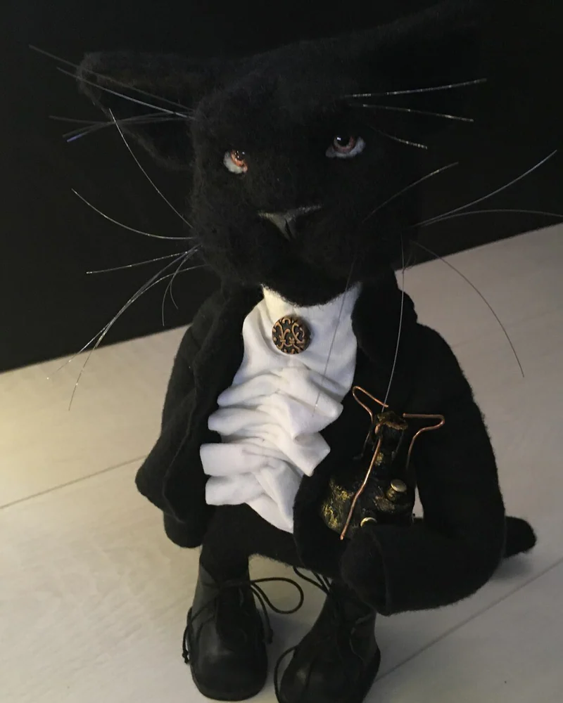 Кот Бегемот. Войлочная игрушка. Игрушка из шерсти