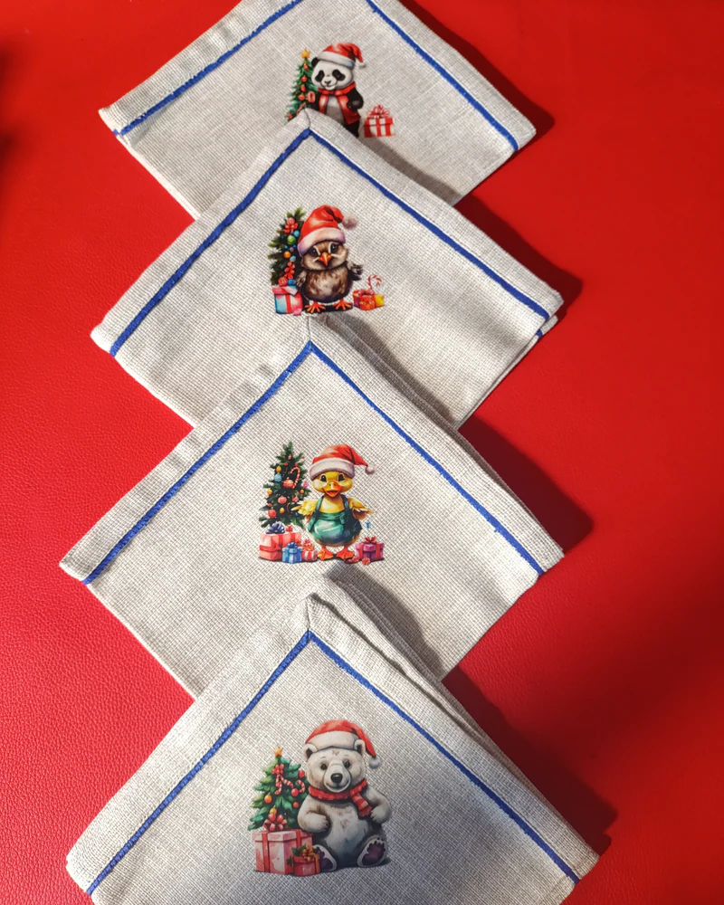 Новогодние салфетки — Цветные