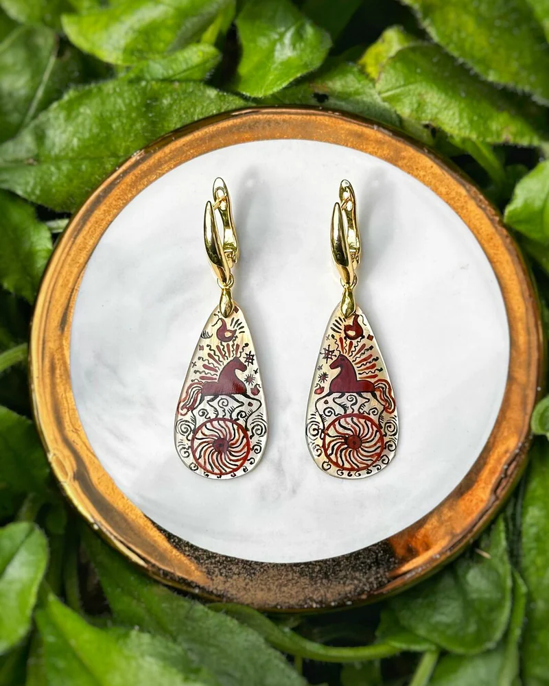 Серьги «Круговорот жизни»