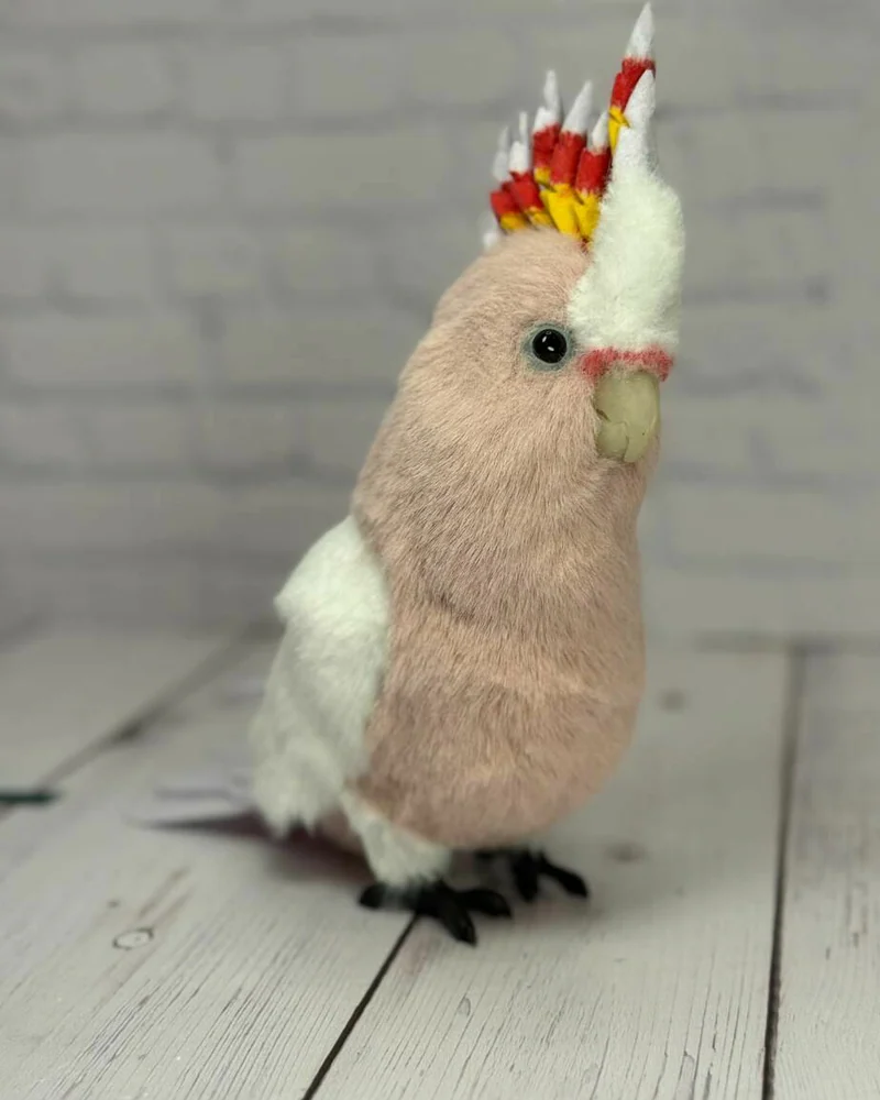 Реалистичная игрушка попугай Какаду Инка