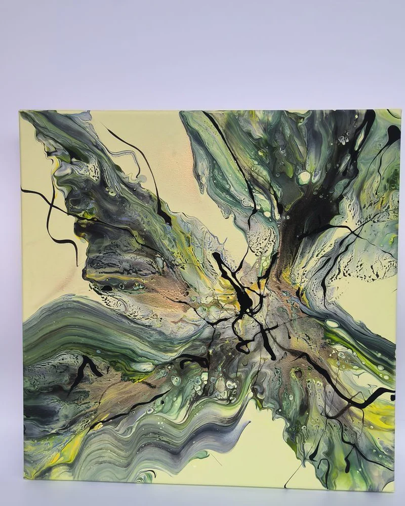 Картина жидким акрилом (fluid art) 40х40 см