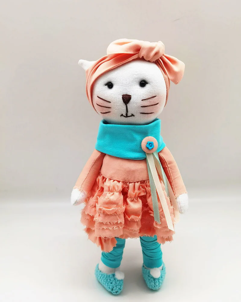 Мягкая игрушка кошечка Плюшевая кошка