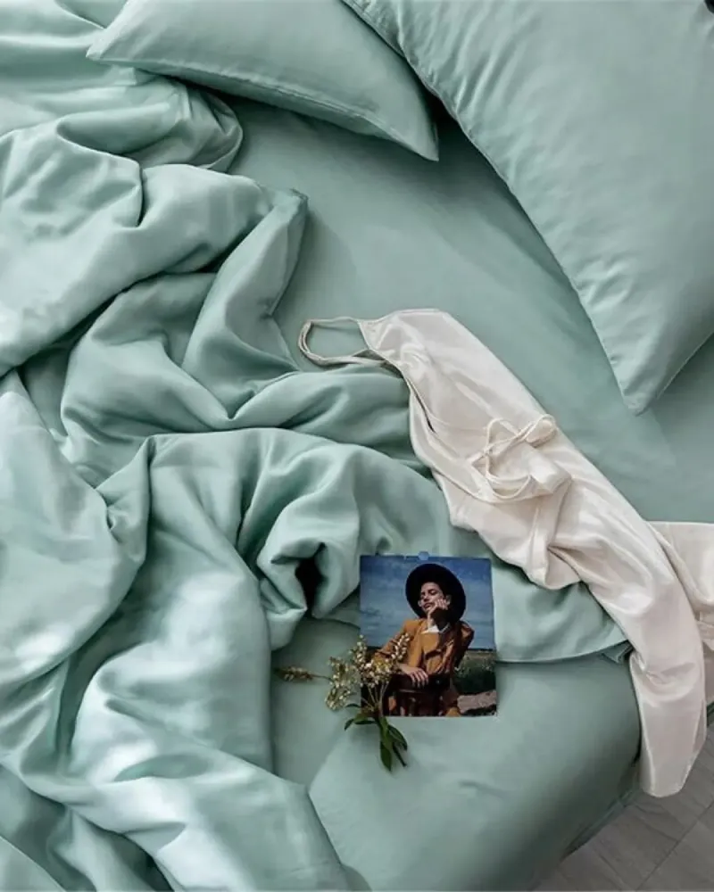 Постельное бельё из тенселя, 100% лиоцелл, 300ТС, ментол