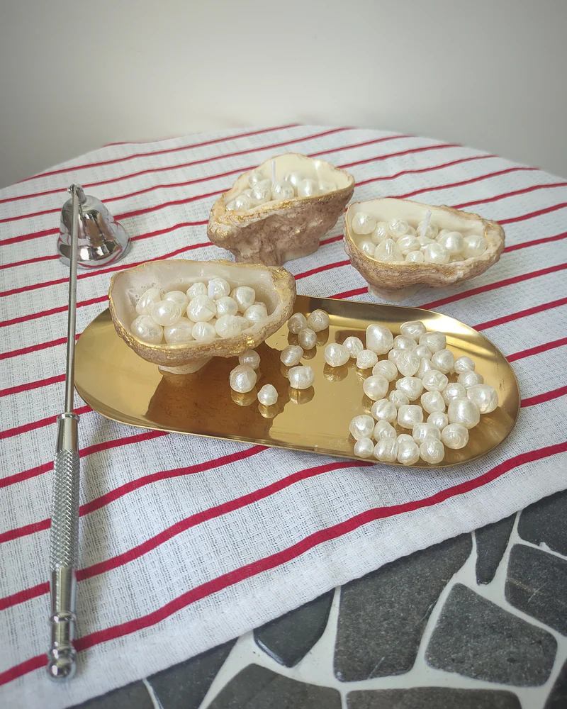 Свеча Ракушка с жемчугом