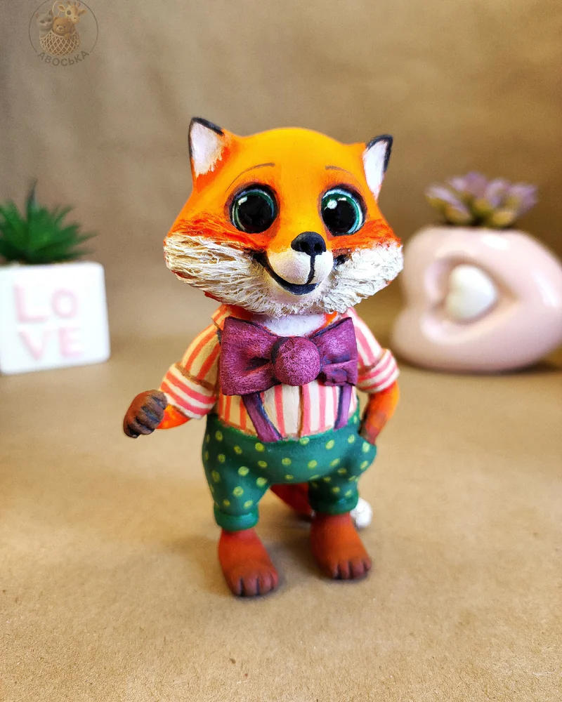 Игрушка из папье-маше «Лисёнок»