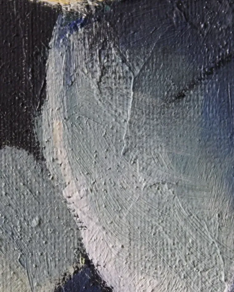 Картина маслом «Голубая гортензия» — Масло, 20×30 см