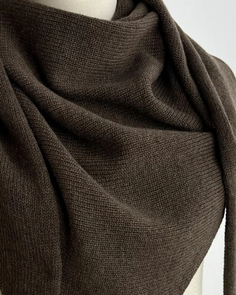 Косынка-бактус из 100% кашемира, мокко
