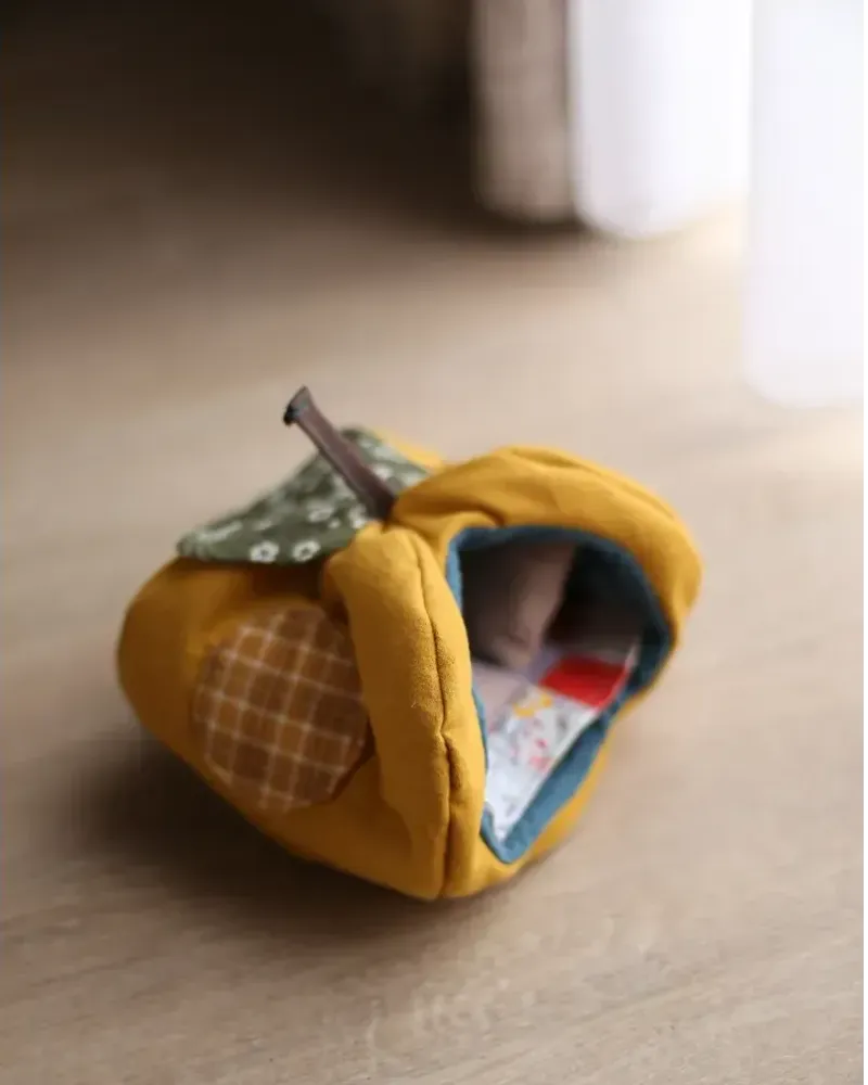 Кукольный домик-кроватка «Тыква» с постелькой, горчичный — Основной