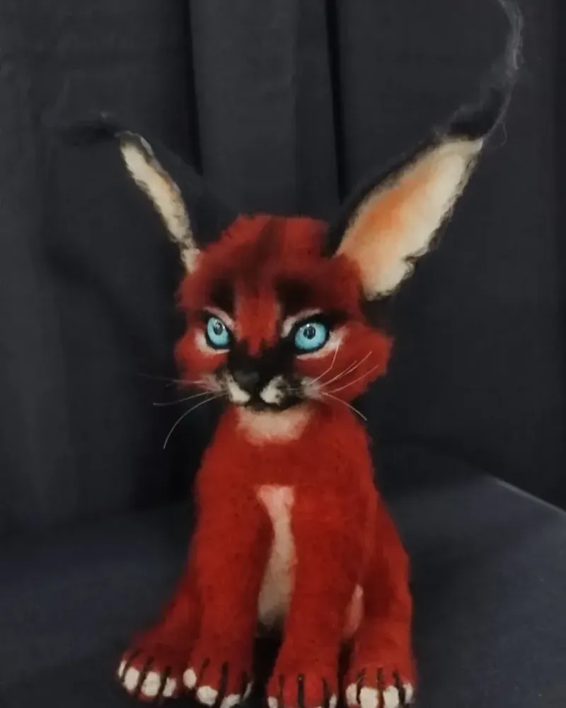 Котёнок каракала, фигурка 23 см — Котёнок каракала, фигурка 23 см