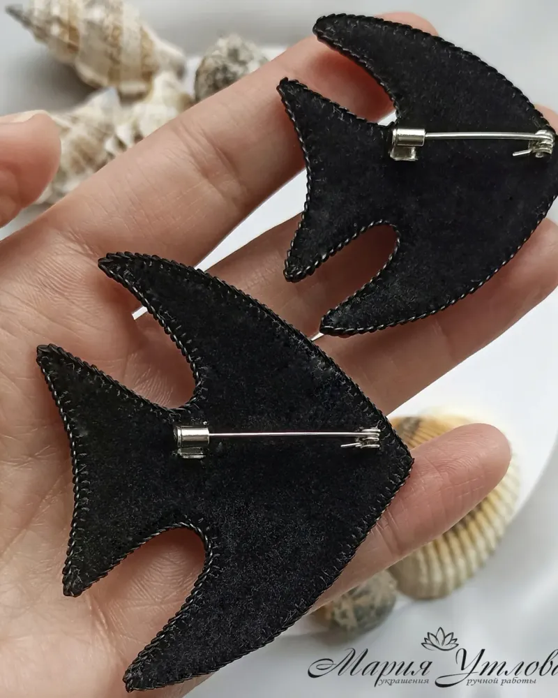 Сет из двух брошей «Морской», бронзовый