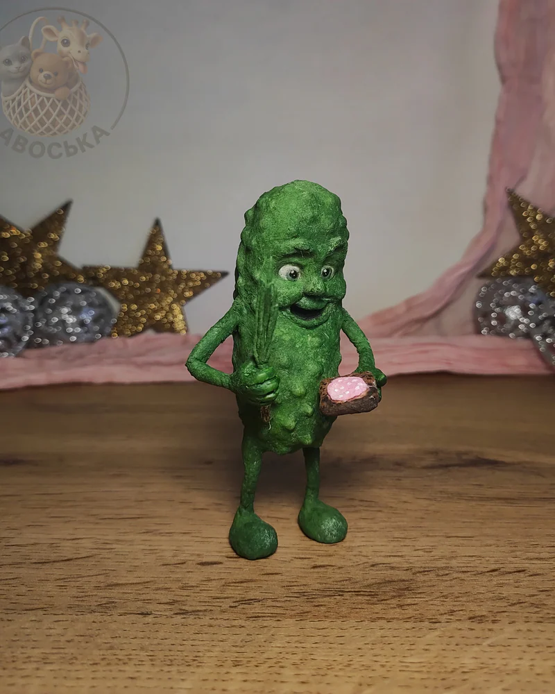 Ватная игрушка «Огурец»