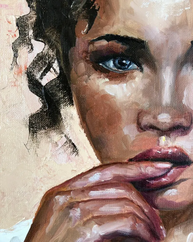 Портрет девушки. Картина маслом 20×30 см — 20×30 см