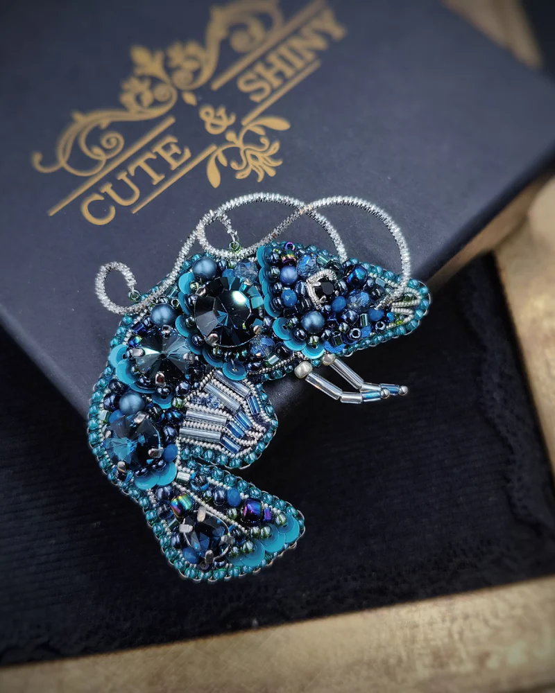 Брошь Креветка / Shrimp brooch